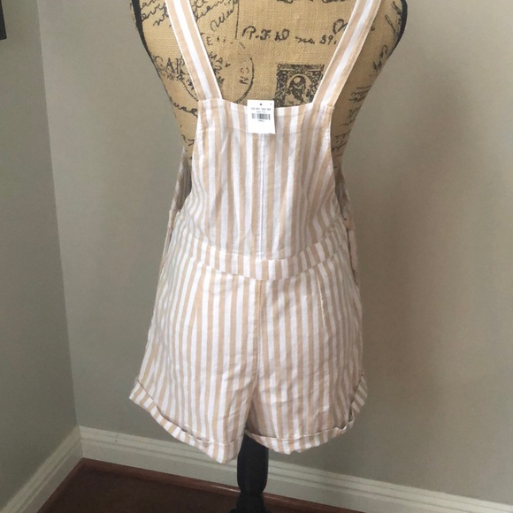 NWT Hollister  striped overall shorts size Small - Picture 2 of 5